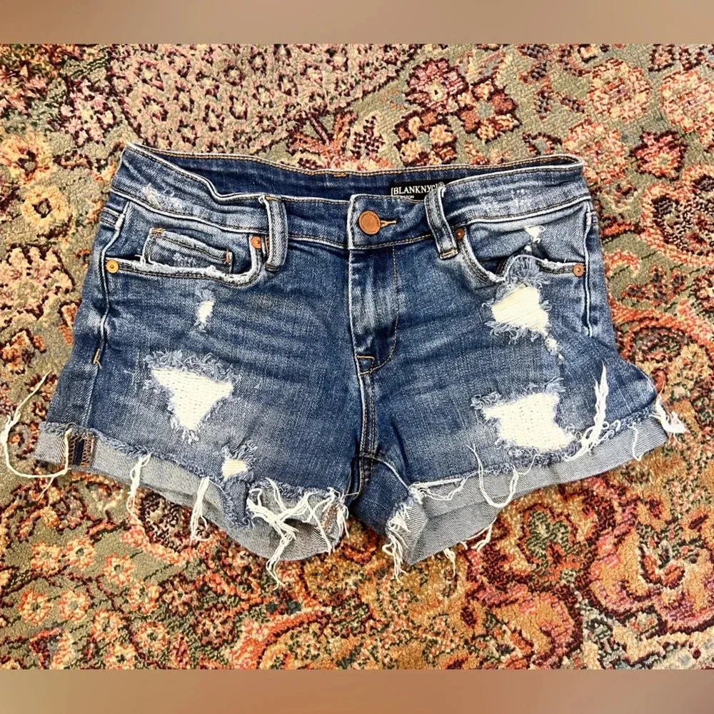 BLANK NYC Distressed Denim Shorts